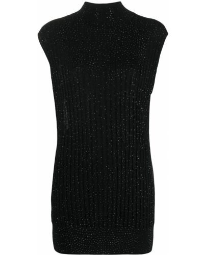 Jersey de cuello vuelto de tela jersey Emporio Armani negro