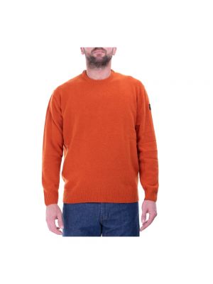 Sweter z okrągłym dekoltem Paul & Shark pomarańczowy
