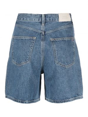 Bavlněné džínové šortky Tommy Hilfiger modré