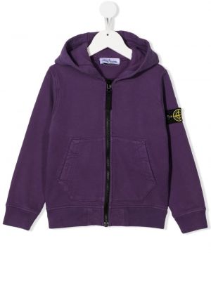 Hoodie för tjejer Stone Island Junior lila