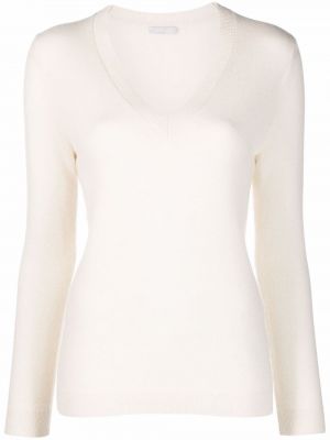 Jersey con escote v de tela jersey 12 Storeez blanco