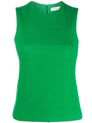 Top bez rukávů Christian Dior zelený