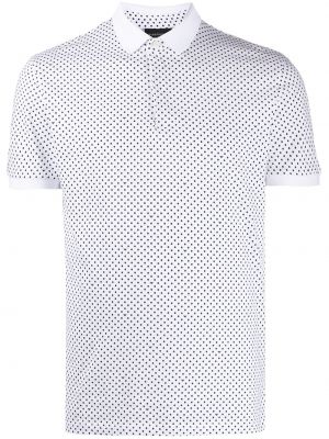 Prikket poloskjorte Emporio Armani hvit