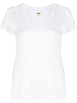 Тениска с v-образно деколте L'agence бяло