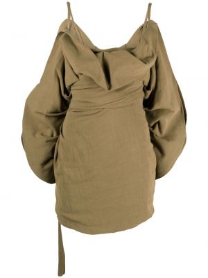 Κοκτέιλ φόρεμα με στενή εφαρμογή ντραπέ Concepto πράσινο