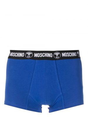 Памучни боксерки Moschino синьо