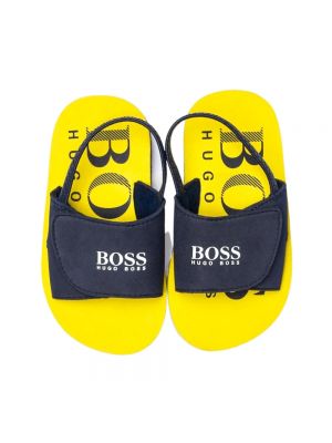 Żółte klapki Hugo Boss