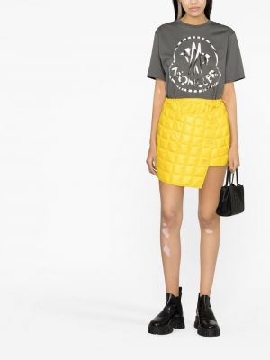 Asimetriškas dygsniuotas sijonas Moncler geltona