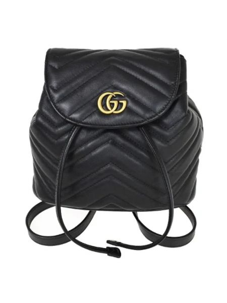 Plecak skórzany retro Gucci Vintage czarny