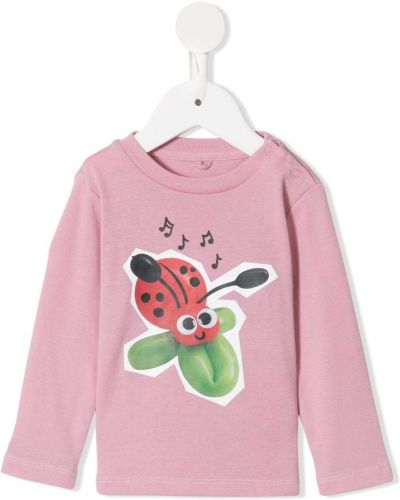 Trykt t-skjorte for jenter Stella Mccartney Kids rosa