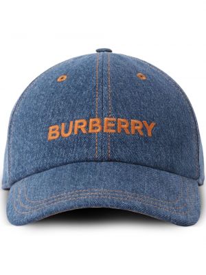 Tikitud nokamüts Burberry sinine