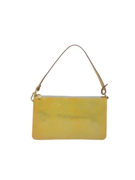 Torebka skórzana Louis Vuitton Vintage żółta