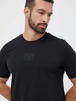 Тениска с дълъг ръкав с апликация Adidas черно
