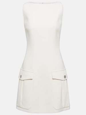 Mini vestido de crepé Versace blanco