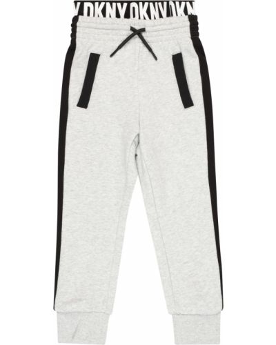 DKNY Pantaloni  gri deschis / negru / alb