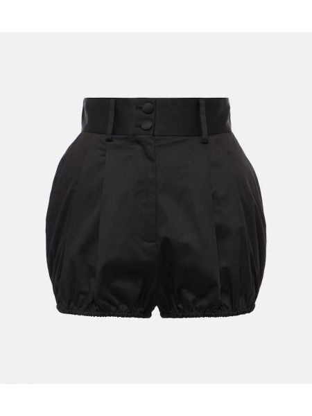 Bavlnené šortky s vysokým pásom Dolce&gabbana čierna