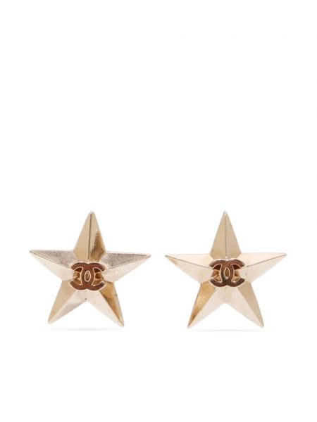 Σκουλαρίκια με μοτίβο αστέρια Chanel Pre-owned χρυσό