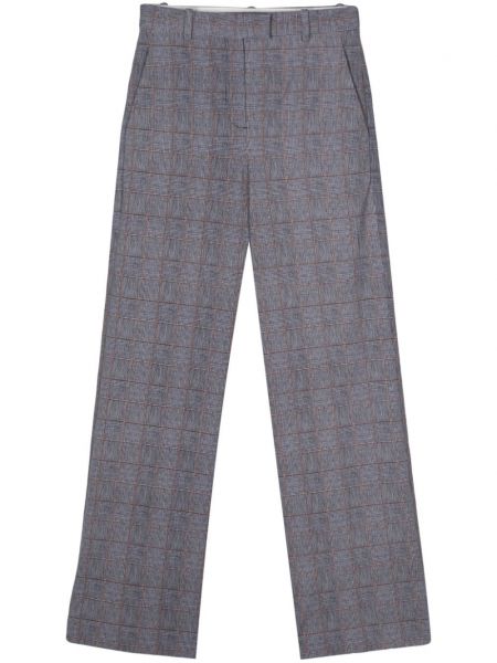 Pantalon droit à carreaux Circolo 1901 bleu