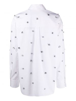Křišťálová bavlněná košile Sportmax bílá