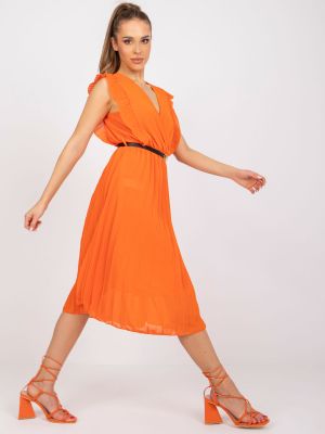 Midi ruha Fashionhunters narancsszínű
