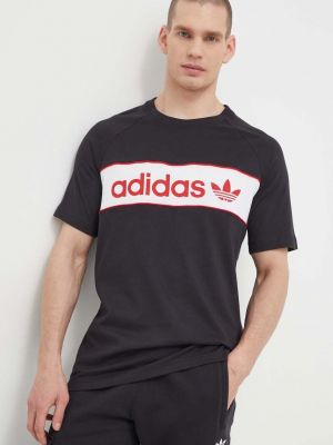 Tricou din bumbac din bumbac Adidas Originals negru