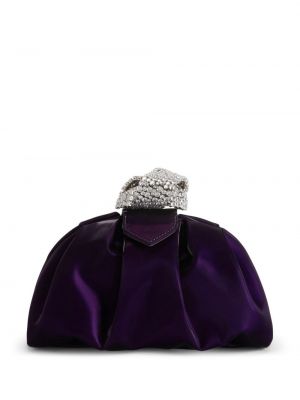 Velour clutch Giuseppe Zanotti lilla