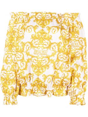 Blusa con estampado Versace Jeans Couture amarillo