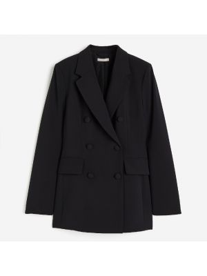 Двубортный пиджак H&m черный