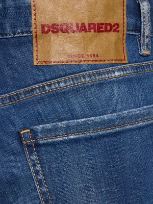 Straight fit džíny s vysokým pasem Dsquared2 modré
