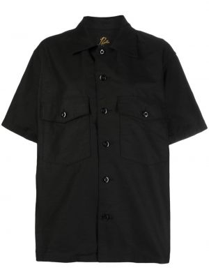 Bavlněná košile s kapsami Needles černá