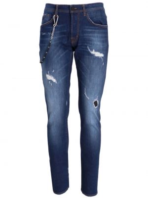 Skinny džíny s oděrkami Sartoria Tramarossa modré