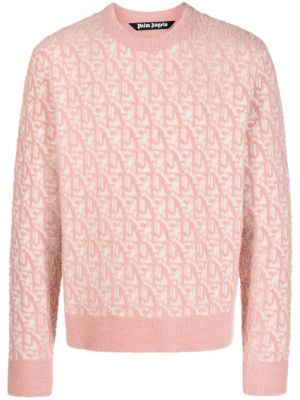 Pull col rond en jacquard Palm Angels