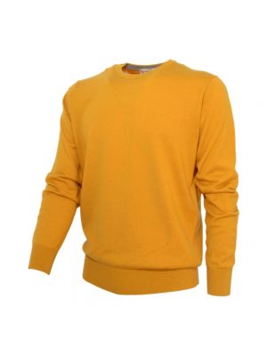 Sweter z kaszmiru z dżerseju Cashmere Company żółty