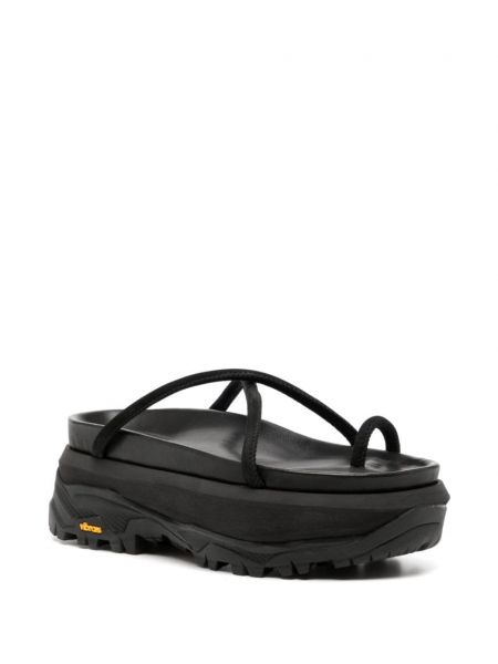 Zamšādas sandales ar platformu Sacai melns