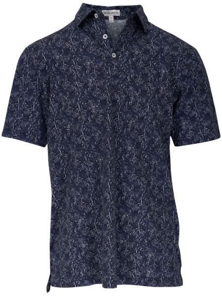 Medvilninis polo marškinėliai Peter Millar mėlyna