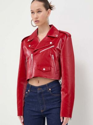 Červená džínová bunda Moschino Jeans