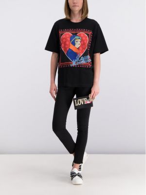 Oversized tričko Love Moschino černé
