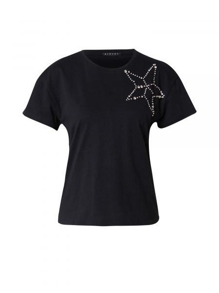 Priehľadné tričko Sisley čierna