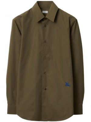 Bombažna srajca Burberry zelena