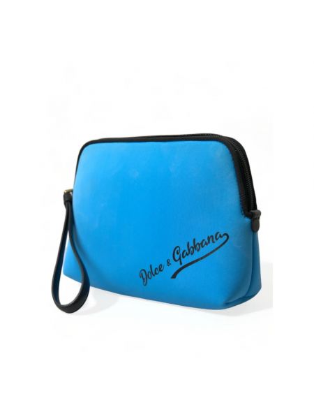 Bolso clutch con estampado leopardo elegante Dolce & Gabbana azul