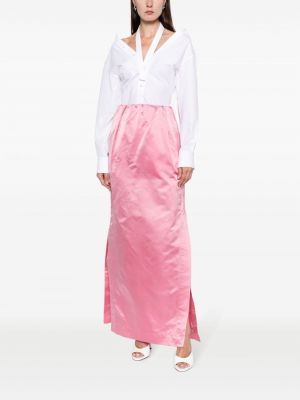 Jedwabna długa spódnica Sa Su Phi różowa