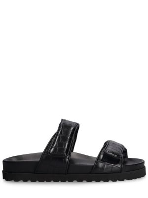 Kožené sandály Gia Borghini černé