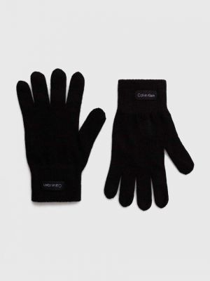 Vlněné rukavice Calvin Klein černé