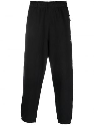 Памучни спортни панталони Nike черно