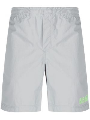 Pantalones cortos deportivos con bordado Msgm gris