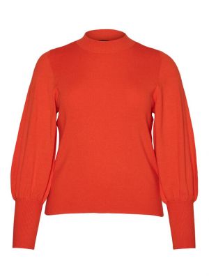 Priliehavý sveter Vero Moda Curve oranžová