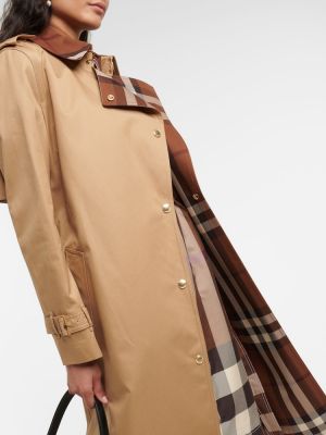 Bavlněný krátký kabát Burberry béžový