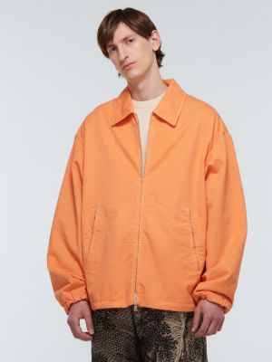 Bavlněná bunda Dries Van Noten oranžová