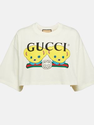 Tricou cu imagine din jerseu Gucci
