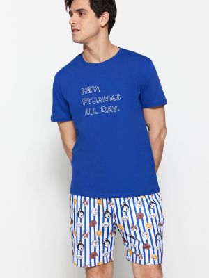 Пижама Trendyol Man синяя